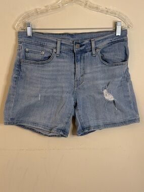 Levi’s denim jean shorts light wash zip button 29” waist